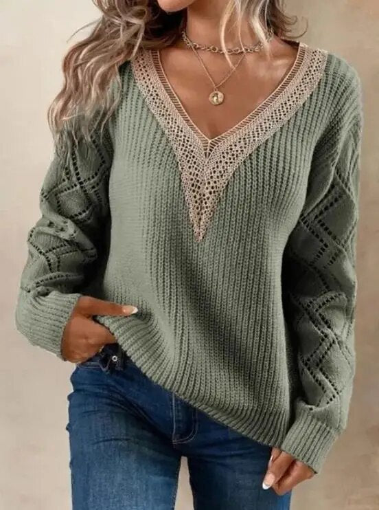 Viola Trendy V-neck Sweater