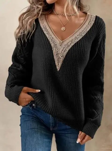 Viola Trendy V-neck Sweater