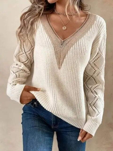 Viola Trendy V-neck Sweater